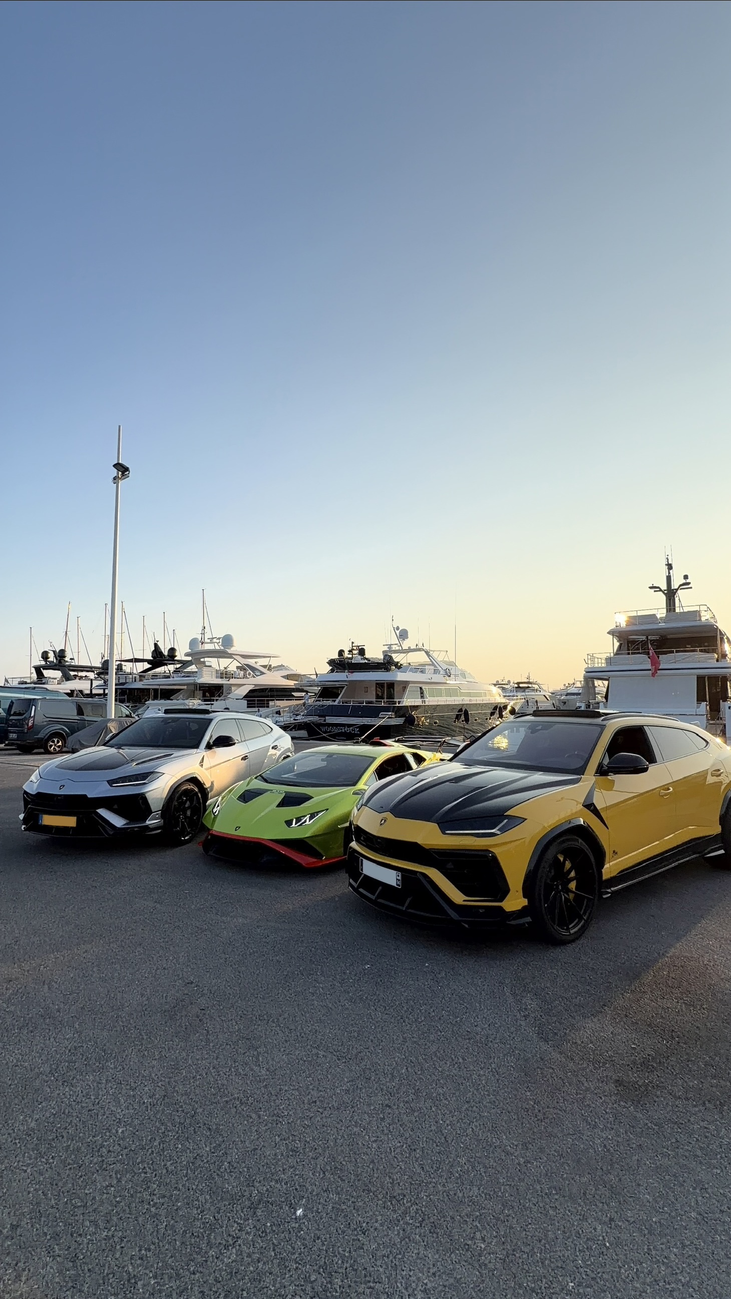 Luxury vehicle prepared for a private delivery